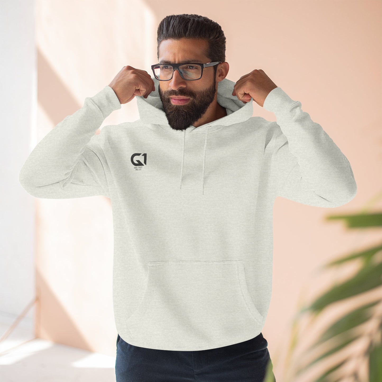 Inspirational Three-Panel Fleece Hoodie, Motivational Sweatshirt, Faith-Based Apparel, Casual Christian Wear, Gift for Him/Her