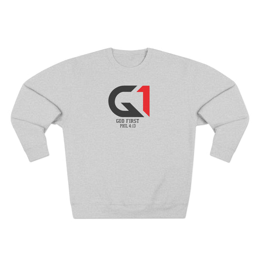 God First Unisex Crewneck Sweatshirt, Faith Apparel, Christian Gift, Inspirational Clothing, Casual Wear, Quote Sweater