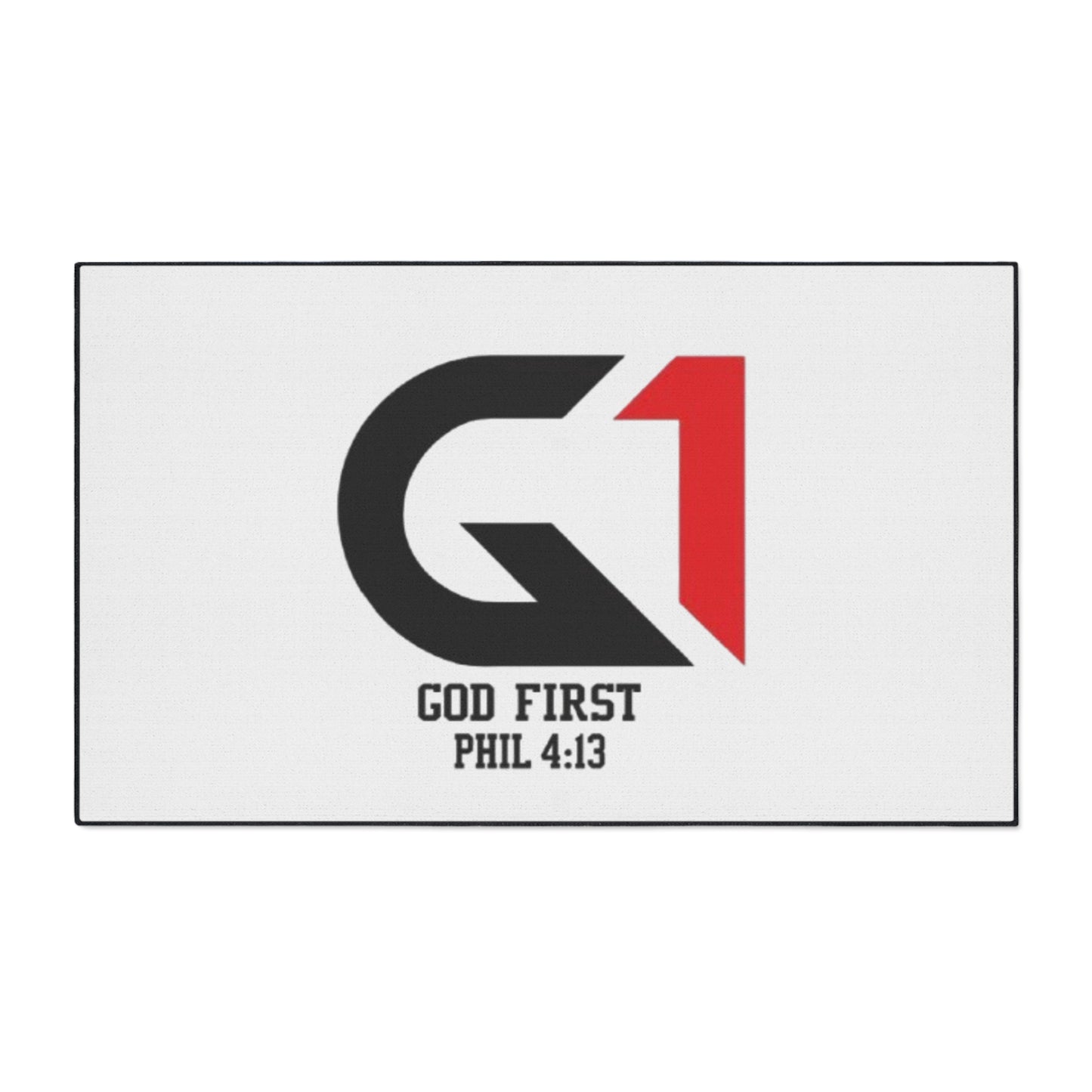 Inspirational Heavy Duty Floor Mat - Non-Slip Rug for Entryway, Gym, or Home Decor - 'God First' Design - Motivational Gift, Christian [...]