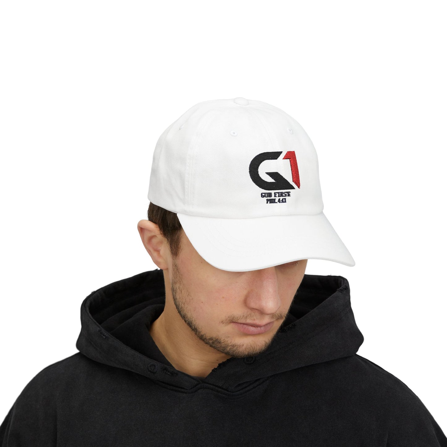 Inspirational Classic Dad Cap - 'God First' with Philippians 4:13