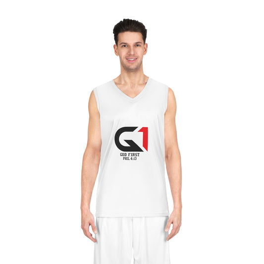 Inspirational Basketball Jersey - 'God First Phil 4:13' Sportswear