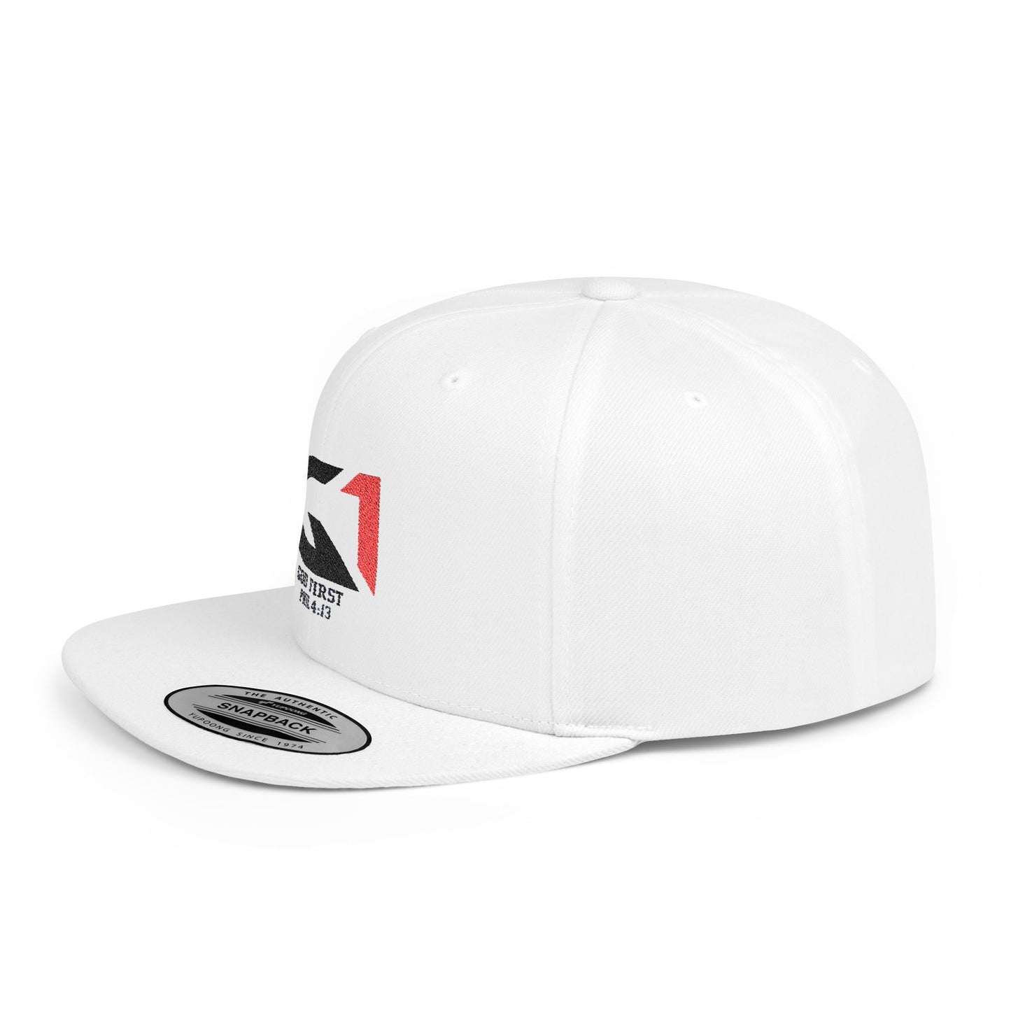 God First Flat Bill Snapback Cap - Stylish and Inspirational Headwear