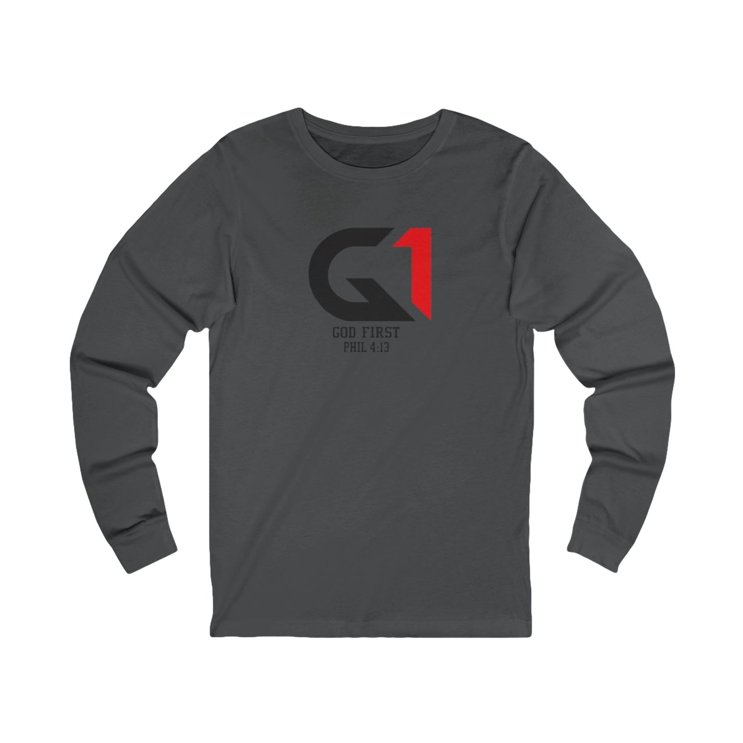 God First Long Sleeve Tee — G1 Logo (Philippians 4:13)