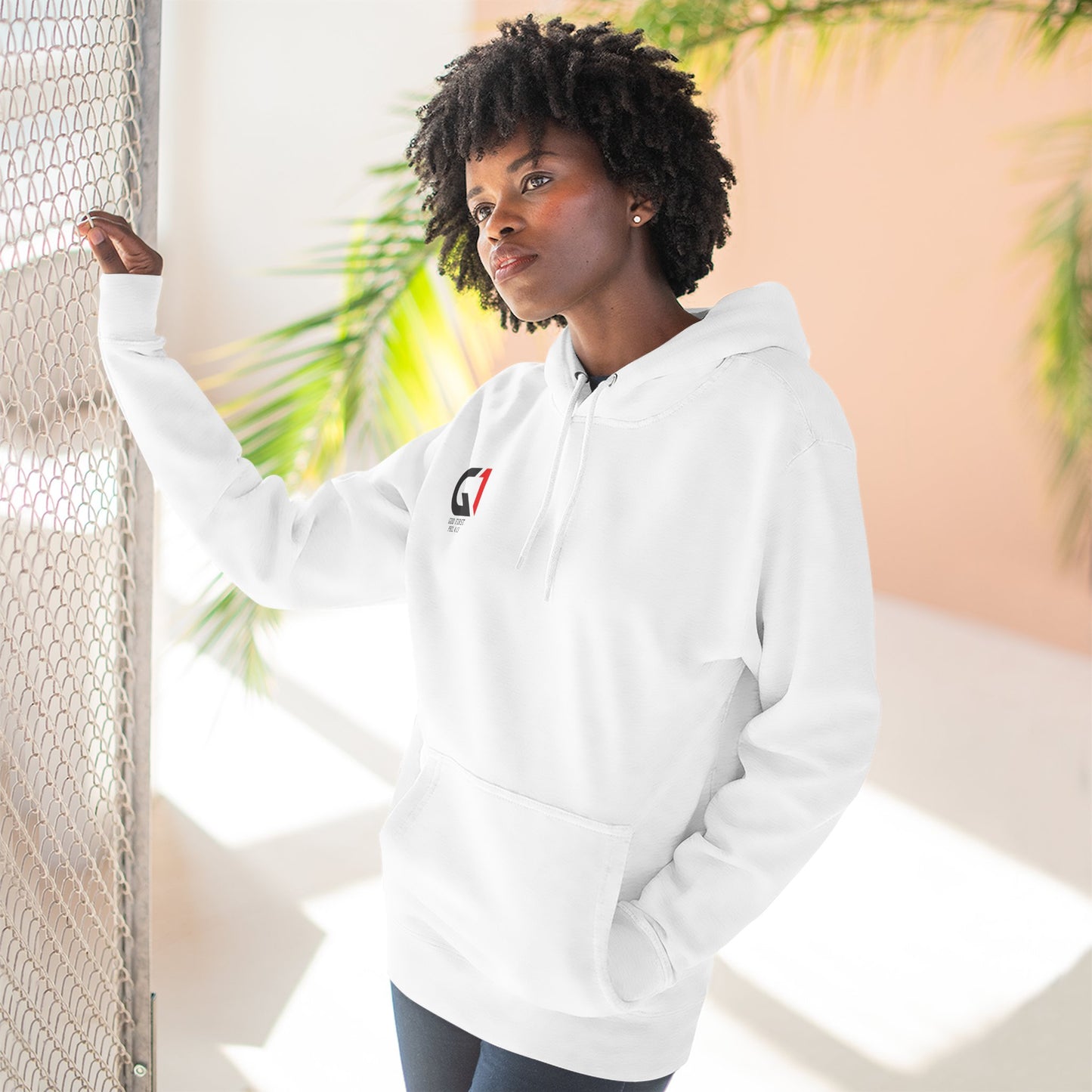 Inspirational Three-Panel Fleece Hoodie, Motivational Sweatshirt, Faith-Based Apparel, Casual Christian Wear, Gift for Him/Her