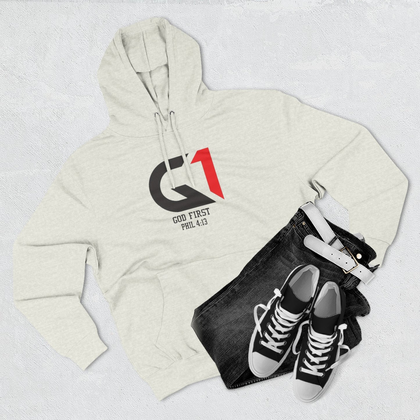 Faith-Driven Fleece Hoodie - God First, Inspirational Wear for Men and Women, Perfect for Casual Days, Gift for Graduations, Holidays, [...]