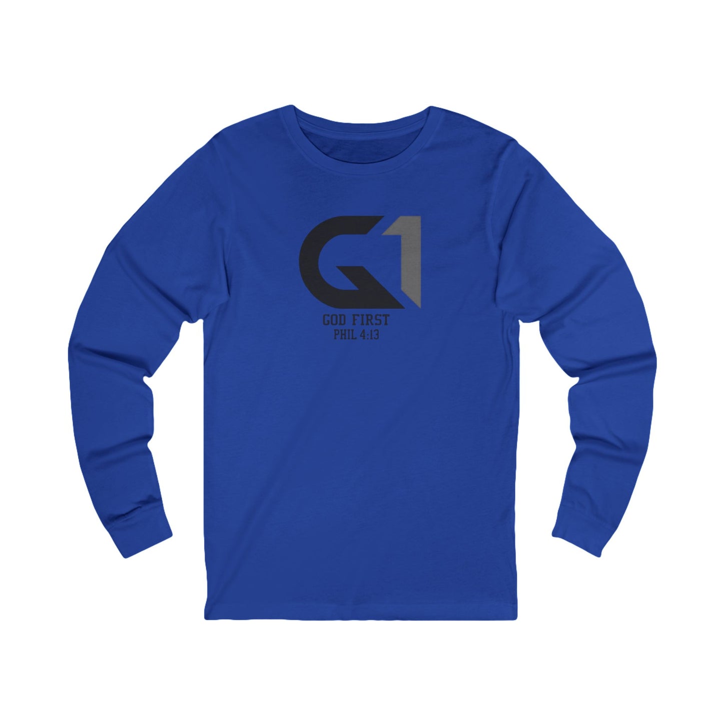 God First Long Sleeve Tee — G1 Logo (Philippians 4:13)