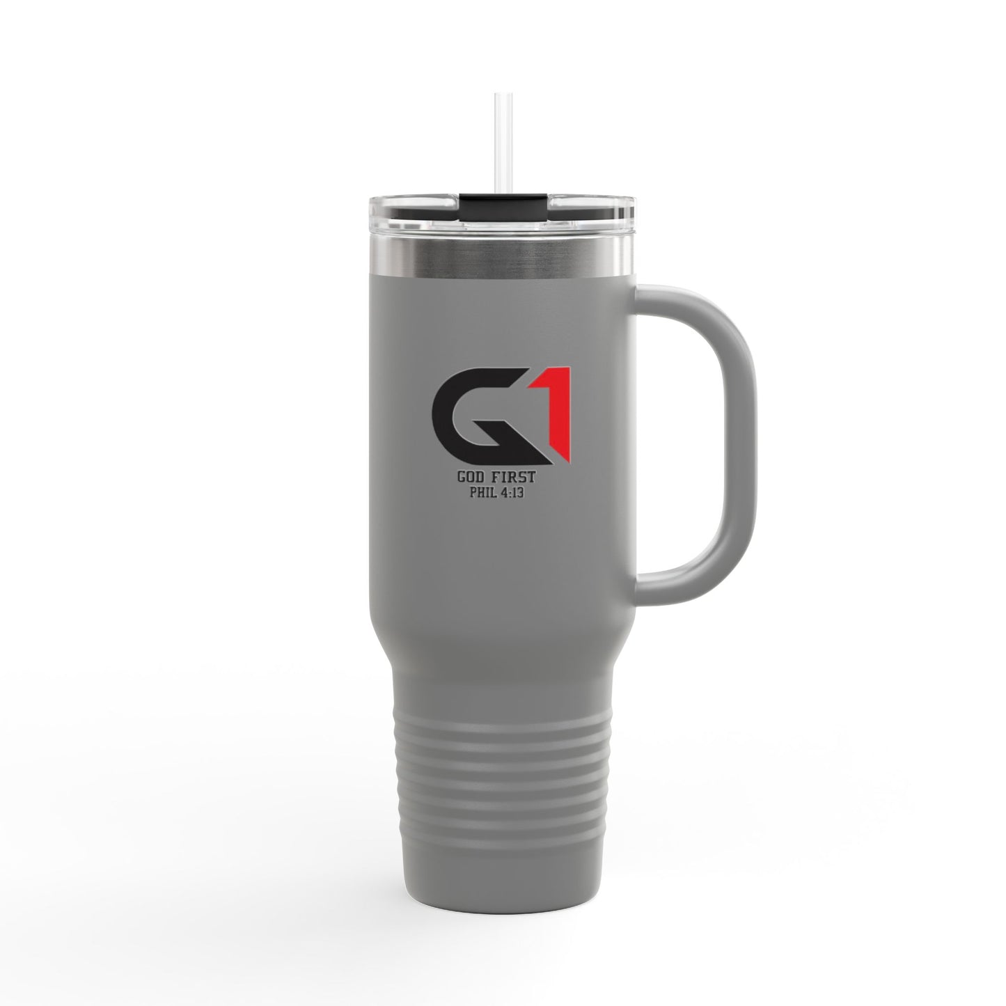 40oz Insulated Travel Mug - Perfect for Coffee Lovers, On-the-Go Lifestyle, Gifts for Travelers, Outdoor Adventures, Bible Verse Design