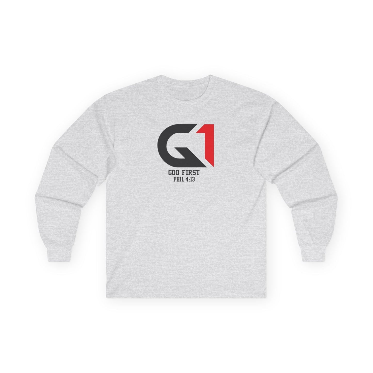 Inspirational Long Sleeve Tee, God First Shirt, Faith-Based Apparel, Christian Gift, Casual Wear, Unisex Clothing