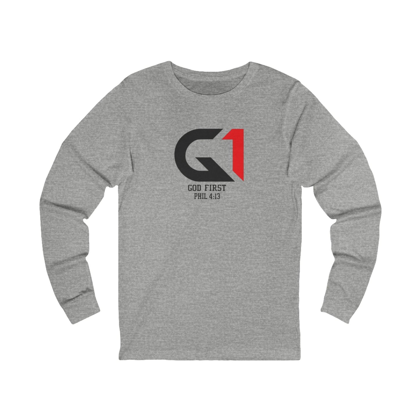 God First Long Sleeve Tee — G1 Logo (Philippians 4:13)