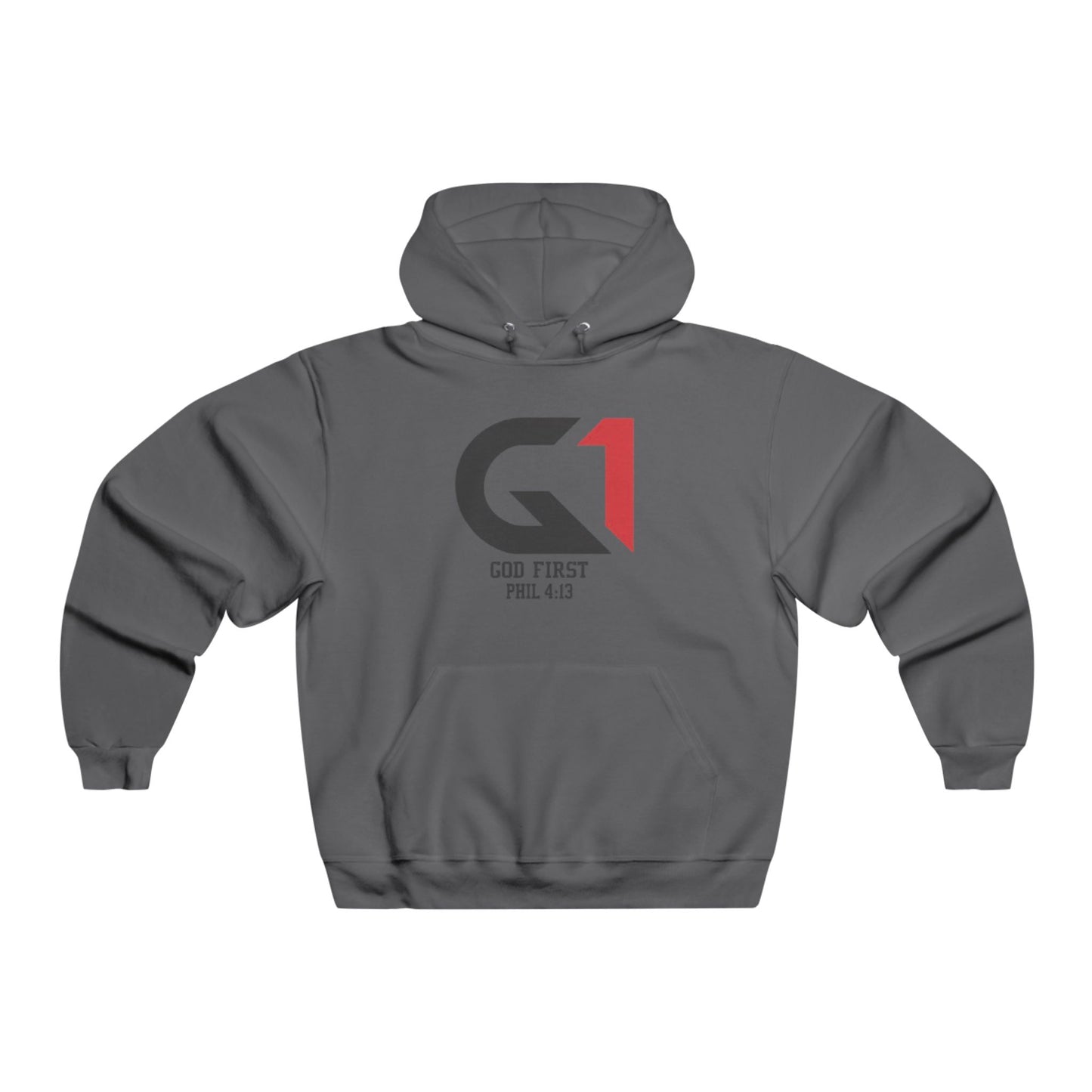 Faith-Inspired Mens Hooded Sweatshirt, Cozy Hoodie for Christians, Inspirational Gift, God First Hoodie, Versatile Casual