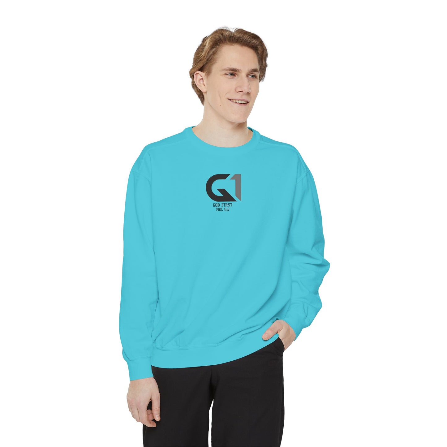Cool Casual Unisex Garment-Dyed Sweatshirt