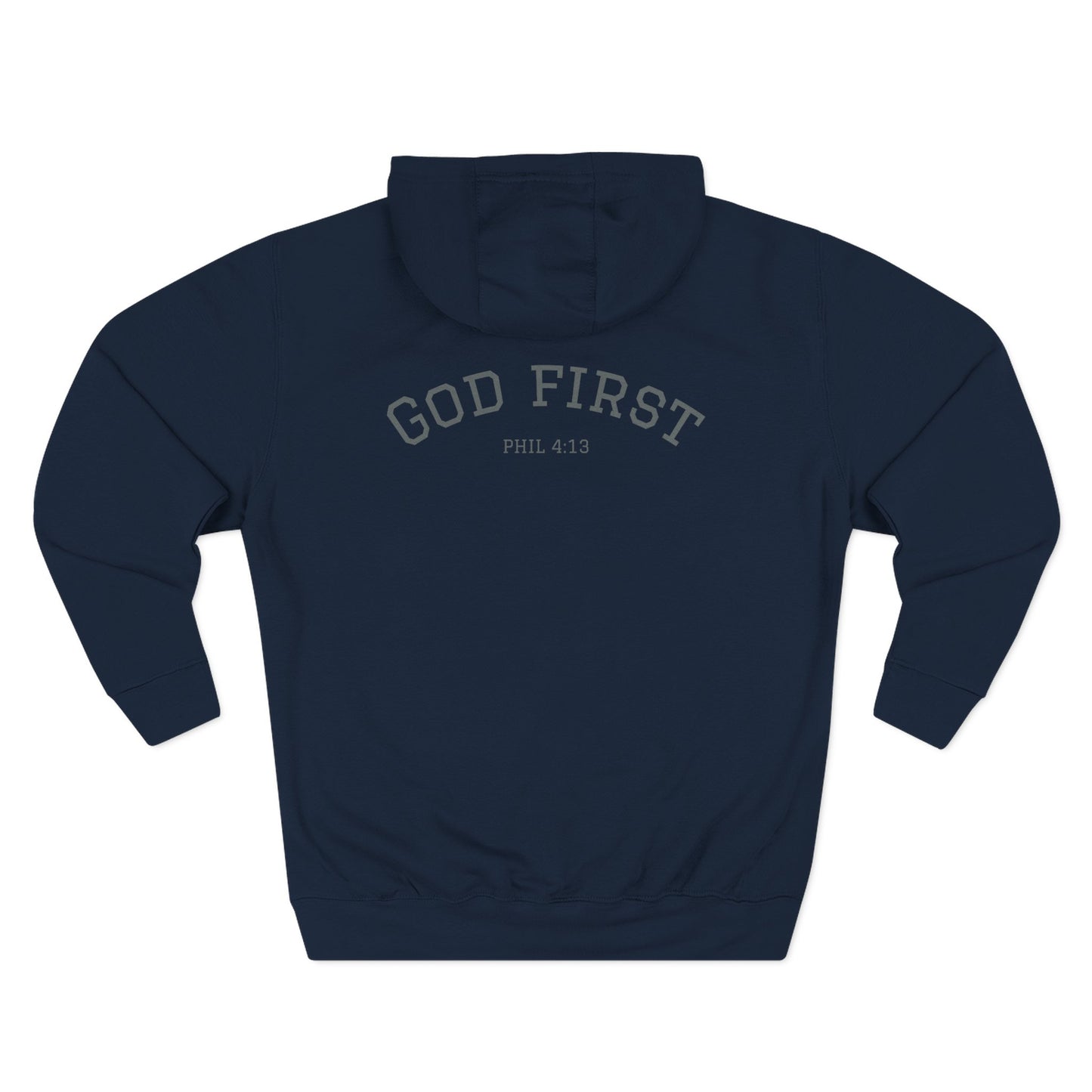 Inspirational Three-Panel Fleece Hoodie, Motivational Sweatshirt, Faith-Based Apparel, Casual Christian Wear, Gift for Him/Her