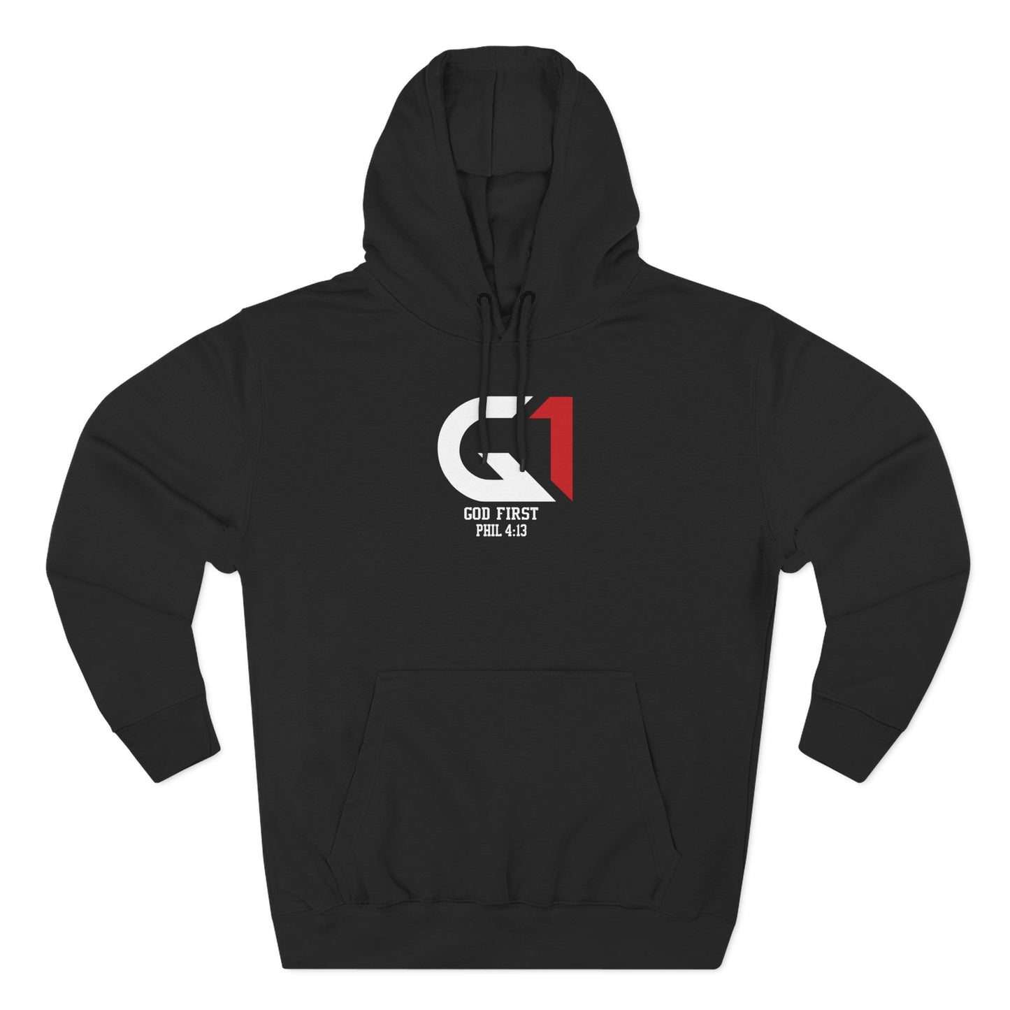 Inspirational God First Hoodie, Fleece Sweatshirt, Casual Streetwear, Gift for Believers, Comfy Layering Piece