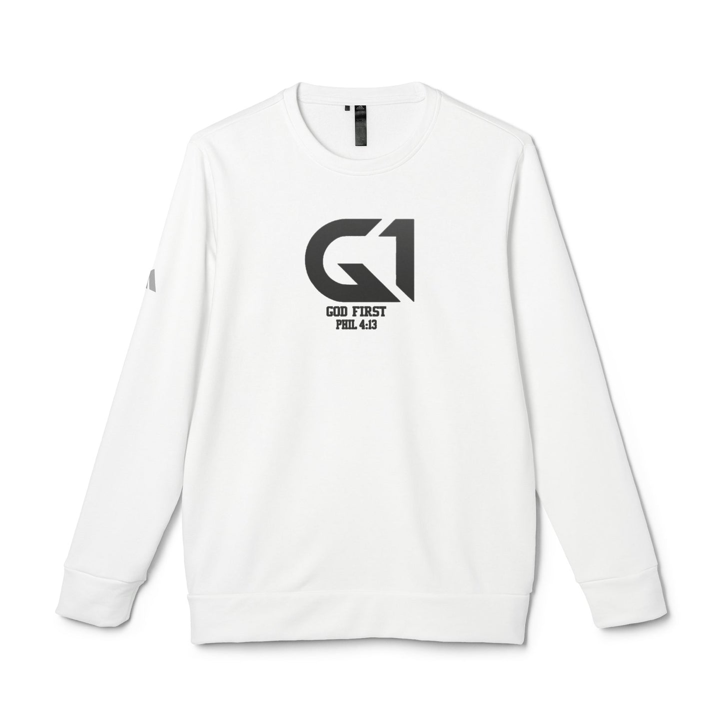 Unisex Fleece Crewneck Sweatshirt - God First, Faith Apparel, Comfort Wear, Inspirational Gift, Casual Fashion