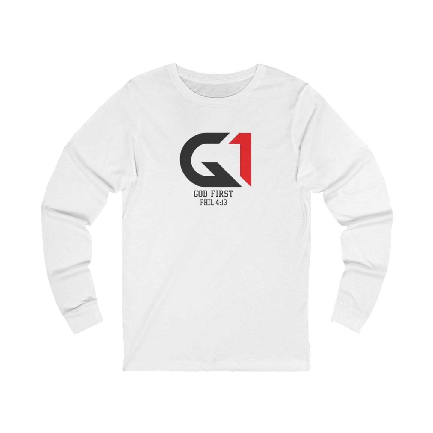 God First Long Sleeve Tee — G1 Logo (Philippians 4:13)