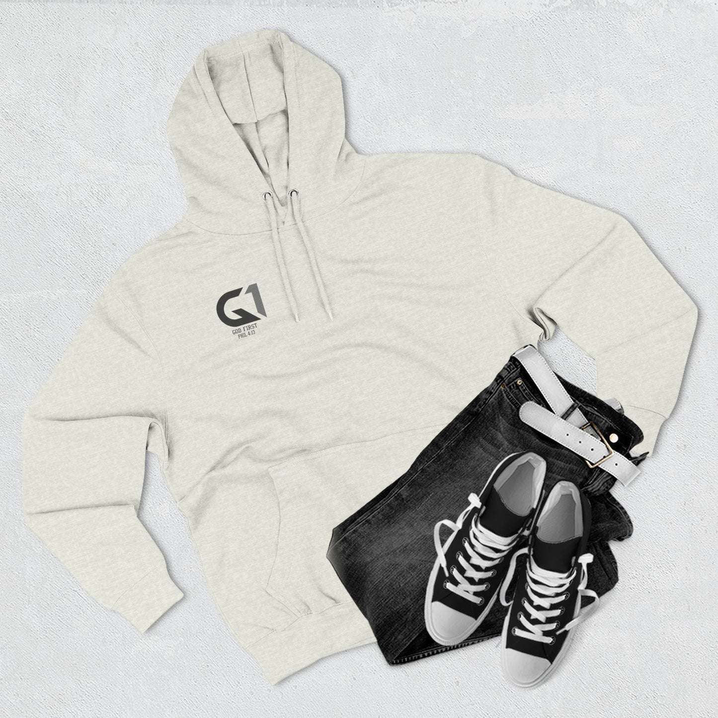 Inspiring Three Panel Fleece Hoodie, Motivational Sweatshirt, Faith-Based Apparel, Casual Christian Wear, Gift for Him/Her