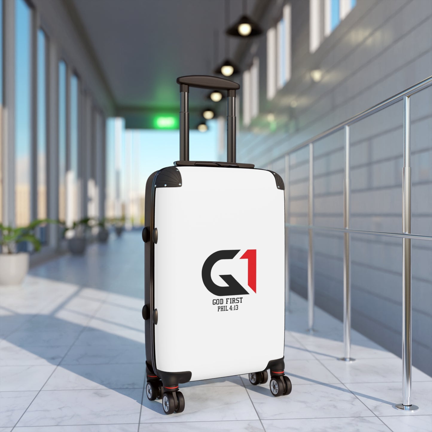 Inspirational Travel Suitcase - God First Design