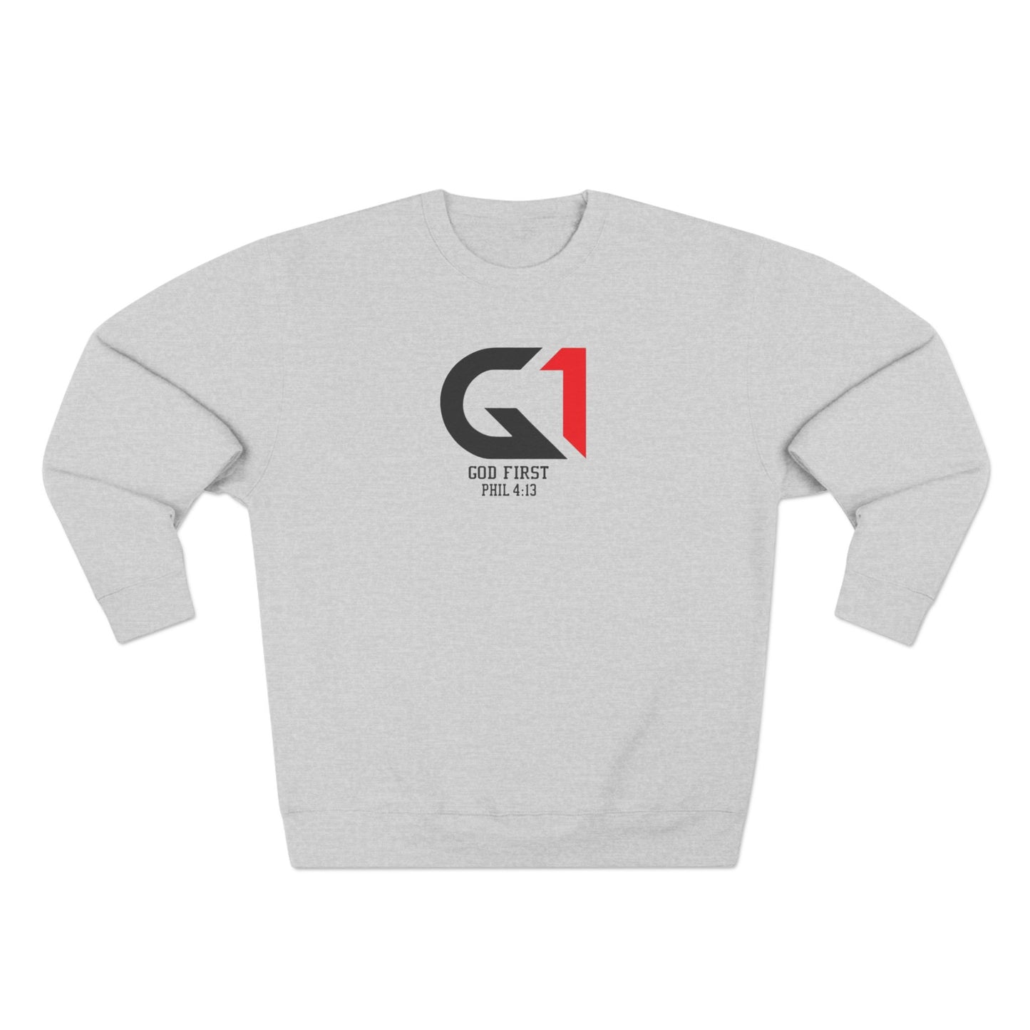 God First Unisex Crewneck Sweatshirt, Faith Apparel, Christian Gift, Inspirational Clothing, Casual Wear, Quote Sweater