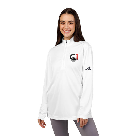 adidas® Embroidered Quarter-Zip Pullover for Active Lifestyle
