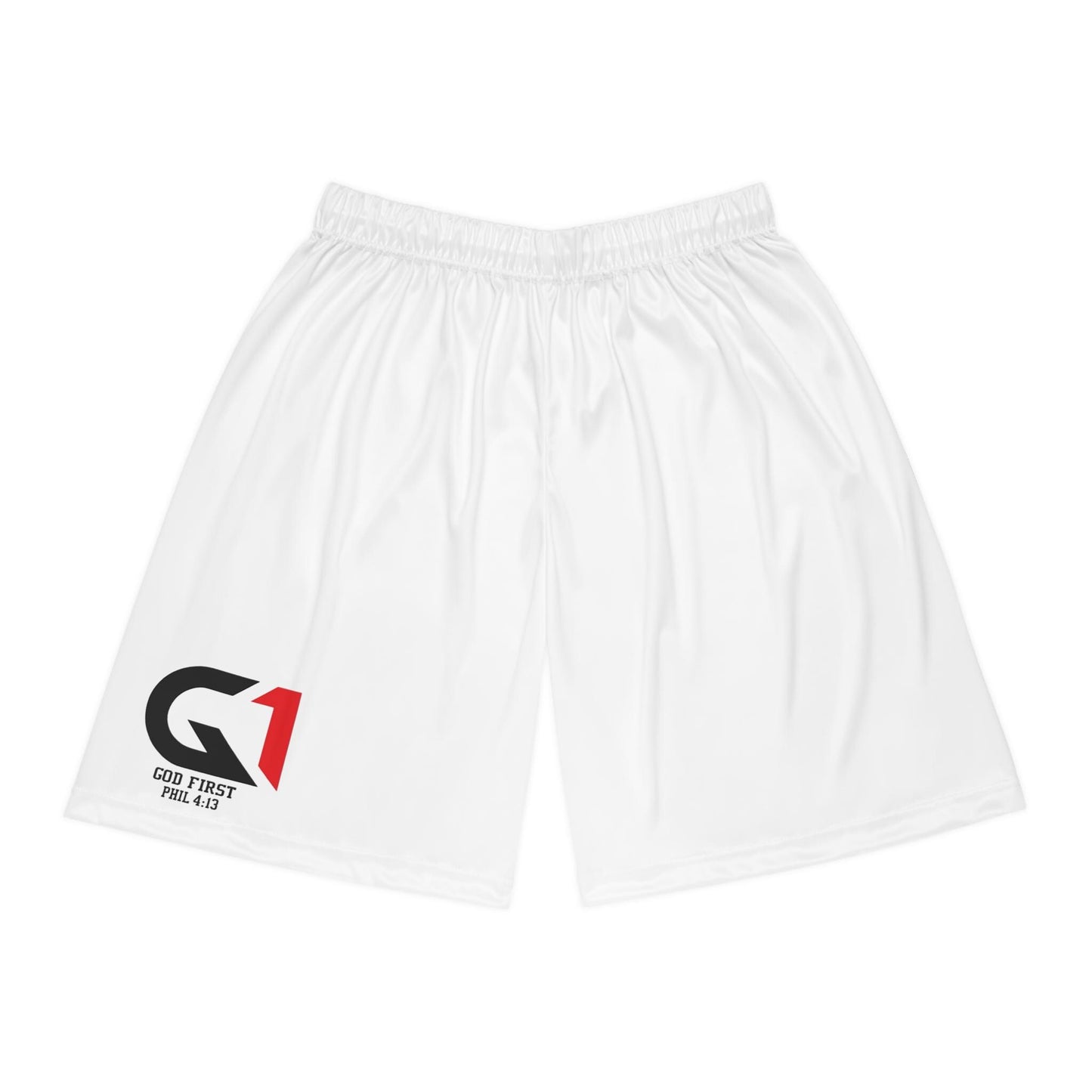 Inspirational Basketball Shorts - God First - Athletic Sportswear