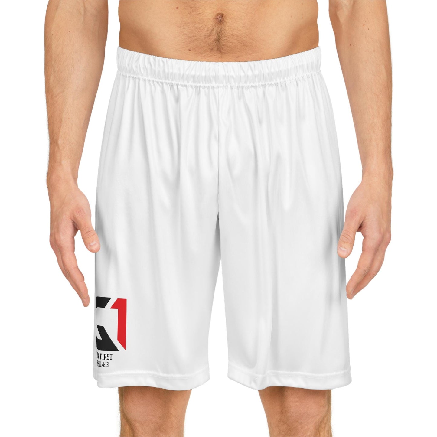 Inspirational Basketball Shorts - God First - Athletic Sportswear